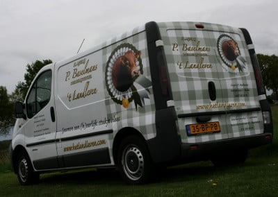 Ace Media Reclame Goirle Car Wrap Belettering (Slagerij P Baselmans)