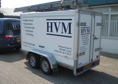 HVM aanhangwagen belettering